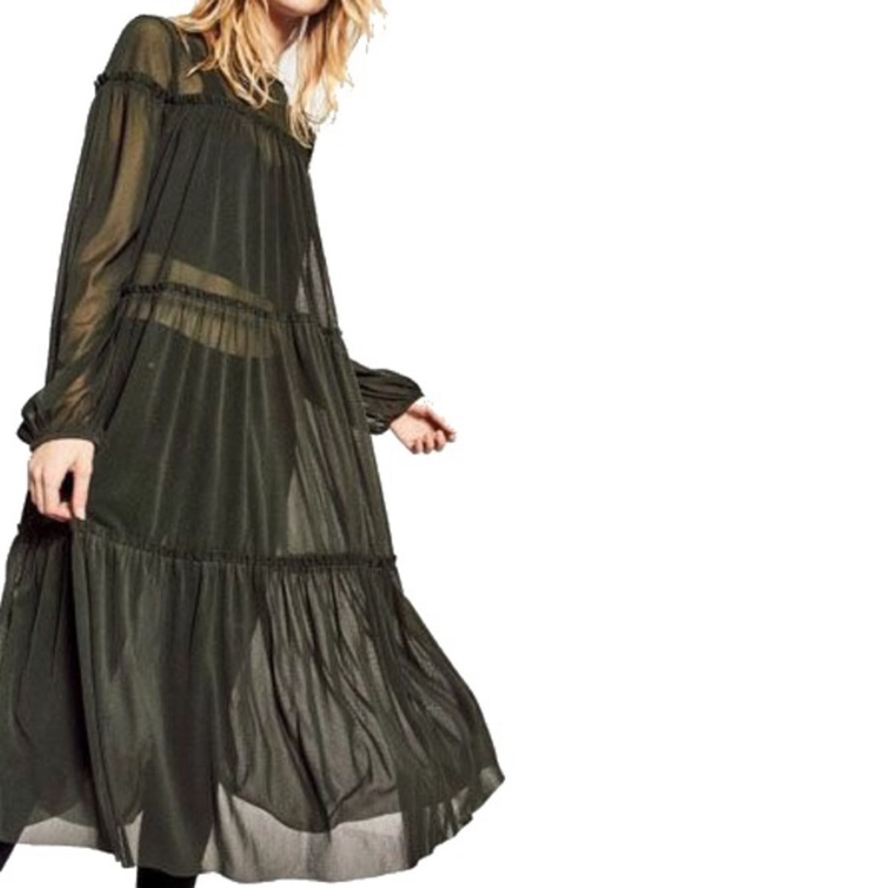 Zara NWT Green Dress size M